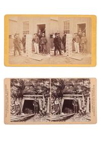 [MINING]. 2 stereoviews with mining content by HAYNES and COLLIER.