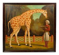 Giraffe and Handler