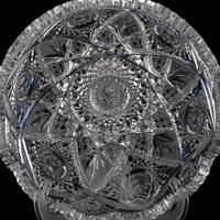 A J. Hoare Brilliant Cut Glass Berry Bowl
