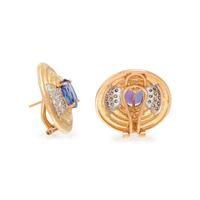TANZANITE AND DIAMOND EARRINGS