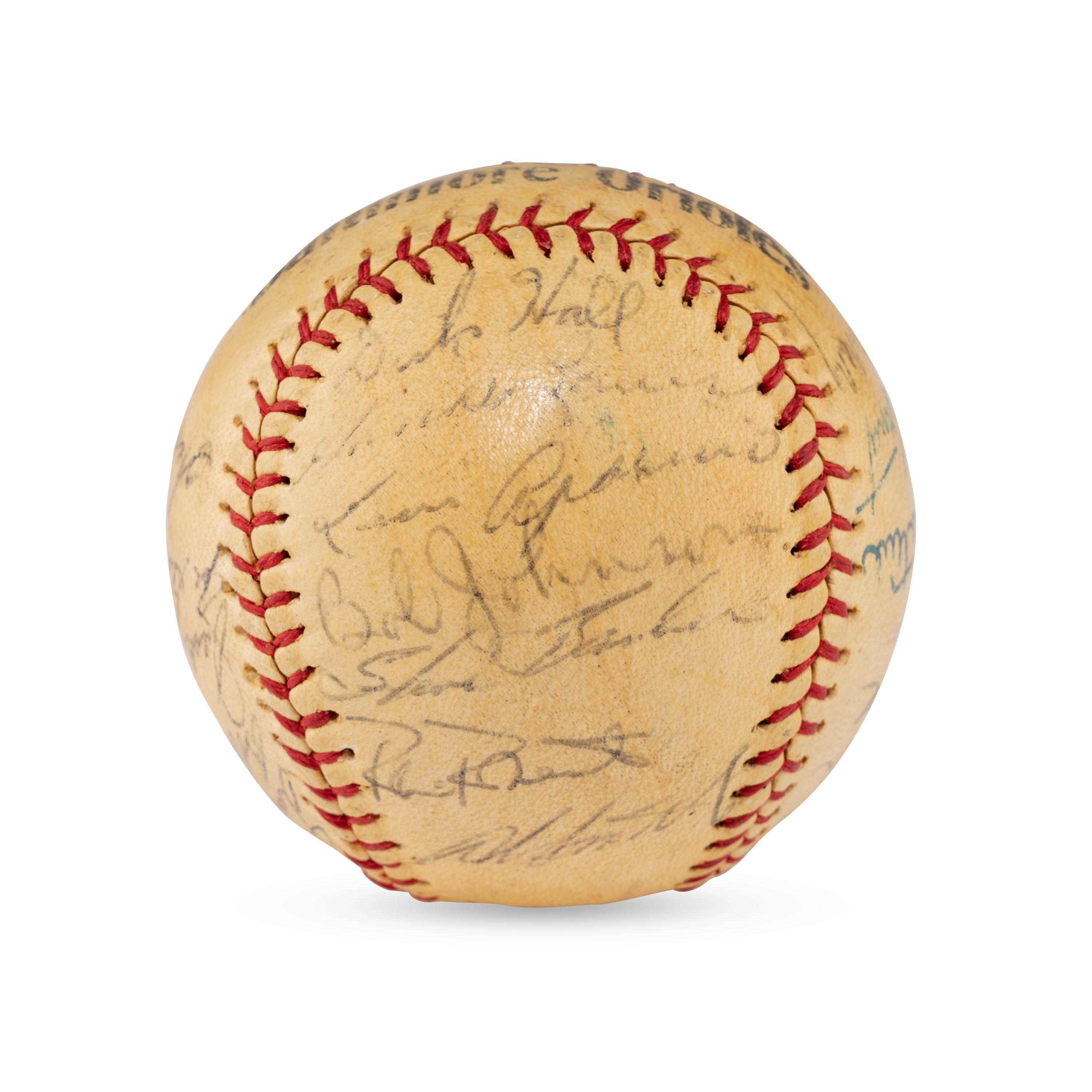 A 1963 Baltimore Orioles Team Signed Autograph Baseball