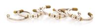 A Collection of Sterling Silver and Gold Tone Cuff Bracelets, Taxco, 83.50 dwts.