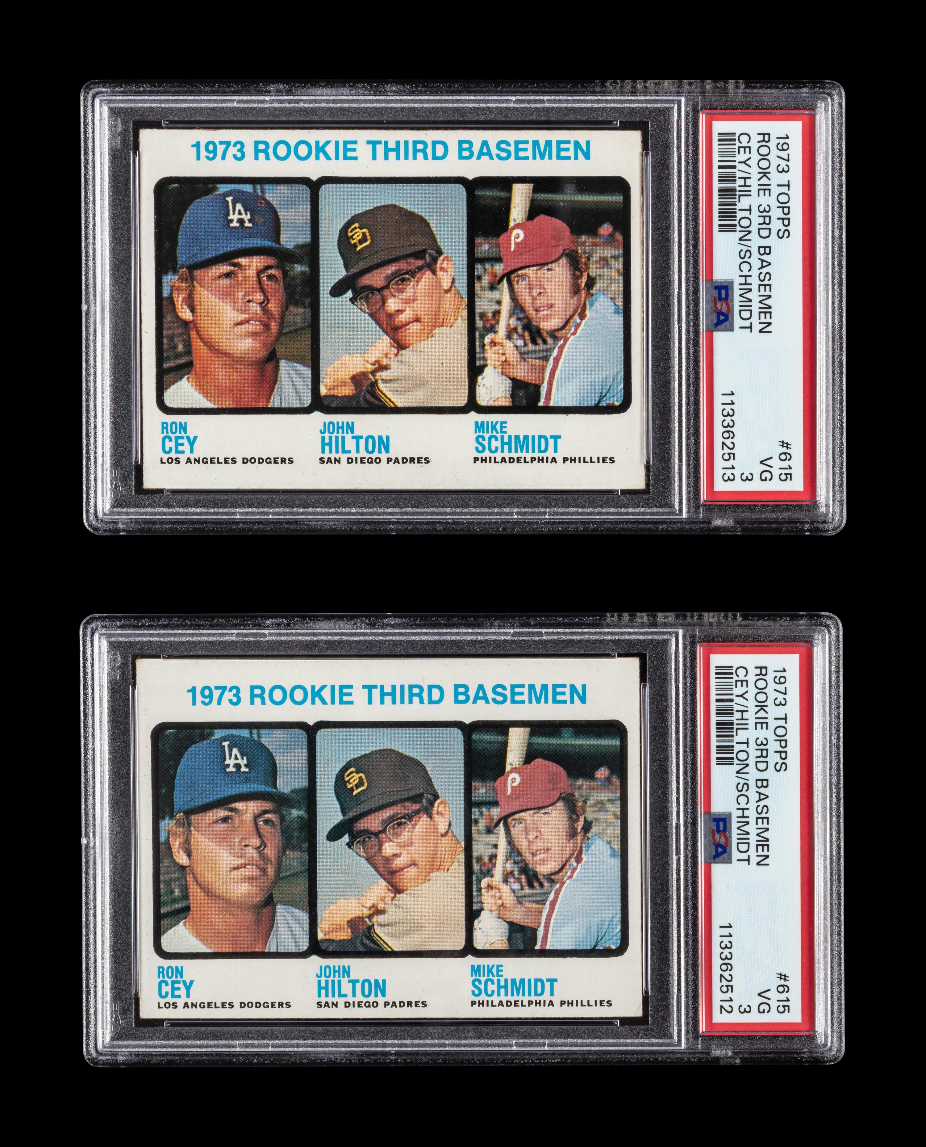 A Collection of 1973 Topps Mike Schmidt Rookie Baseball Cards No. 615 (PSA 3 VG)