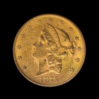 A United States 1875-CC Liberty Head $20 Gold Coin