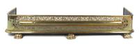 A Brass Fireplace Fender Width 46 inches. — 20TH CENTURY