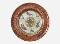 A Wedgwood Butterfly Lustre Advertising Plate, UK, 1910s