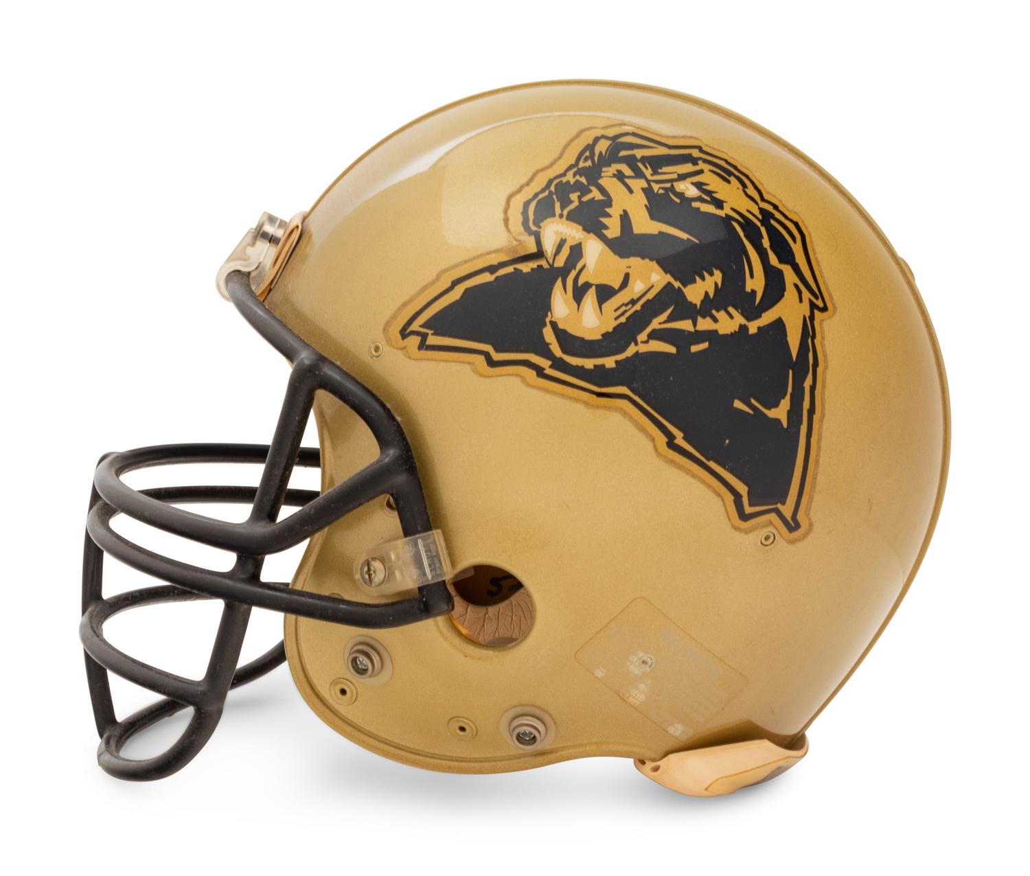 A University of Pittsburgh Riddell Football Helmet Formerly Displayed at Mike Ditka's Restaurant