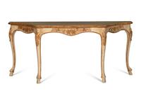 An Italian Rococo Style Cream-Painted Console Table