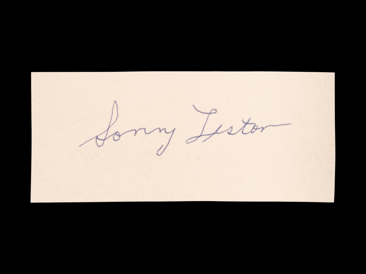 A Heavyweight Boxing Champion Charles Sonny Liston Signed Autograph,