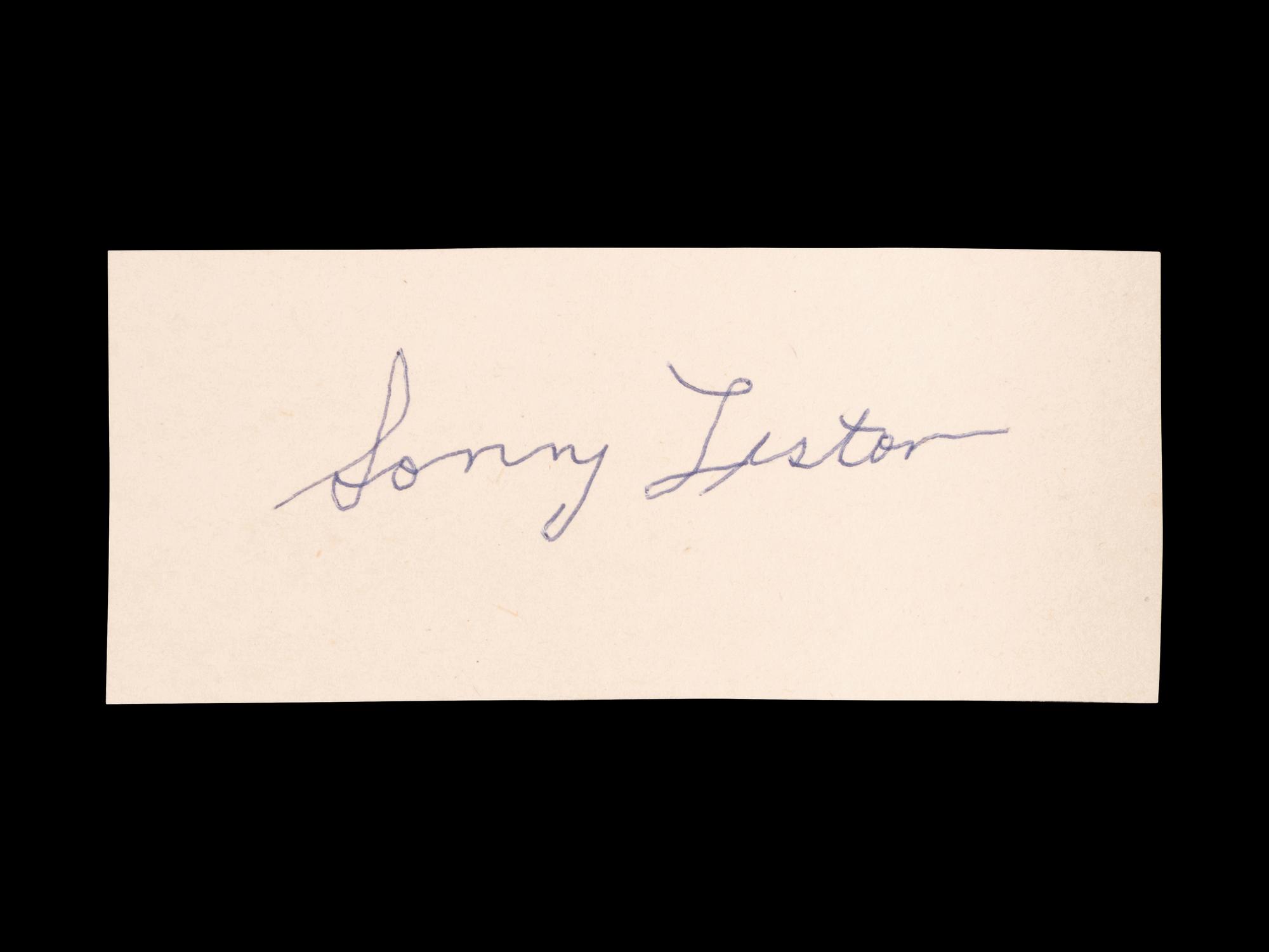 A Heavyweight Boxing Champion Charles Sonny Liston Signed Autograph,