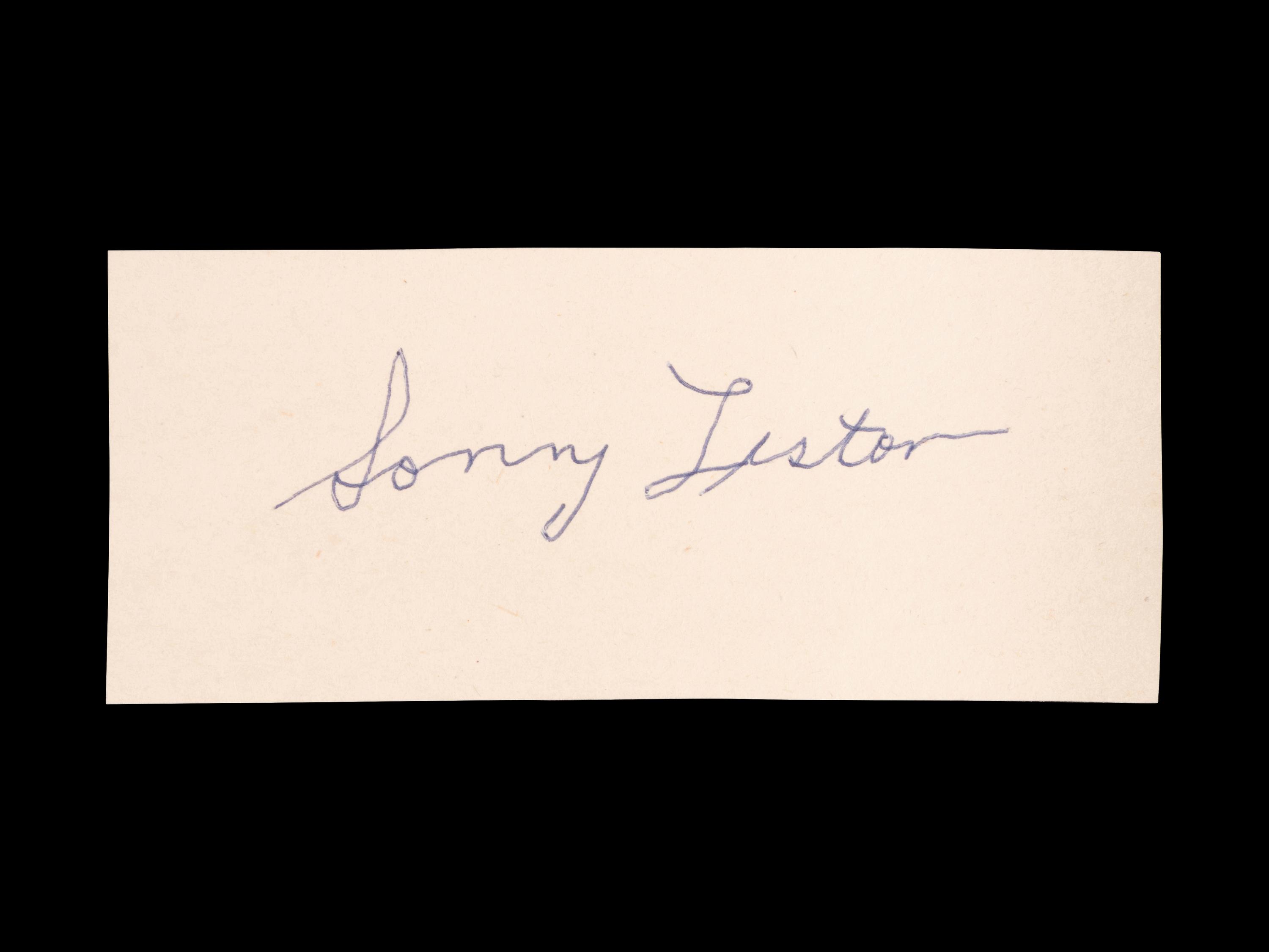 A Heavyweight Boxing Champion Charles Sonny Liston Signed Autograph,