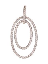 An 18 Karat White Gold and Diamond Pendant,