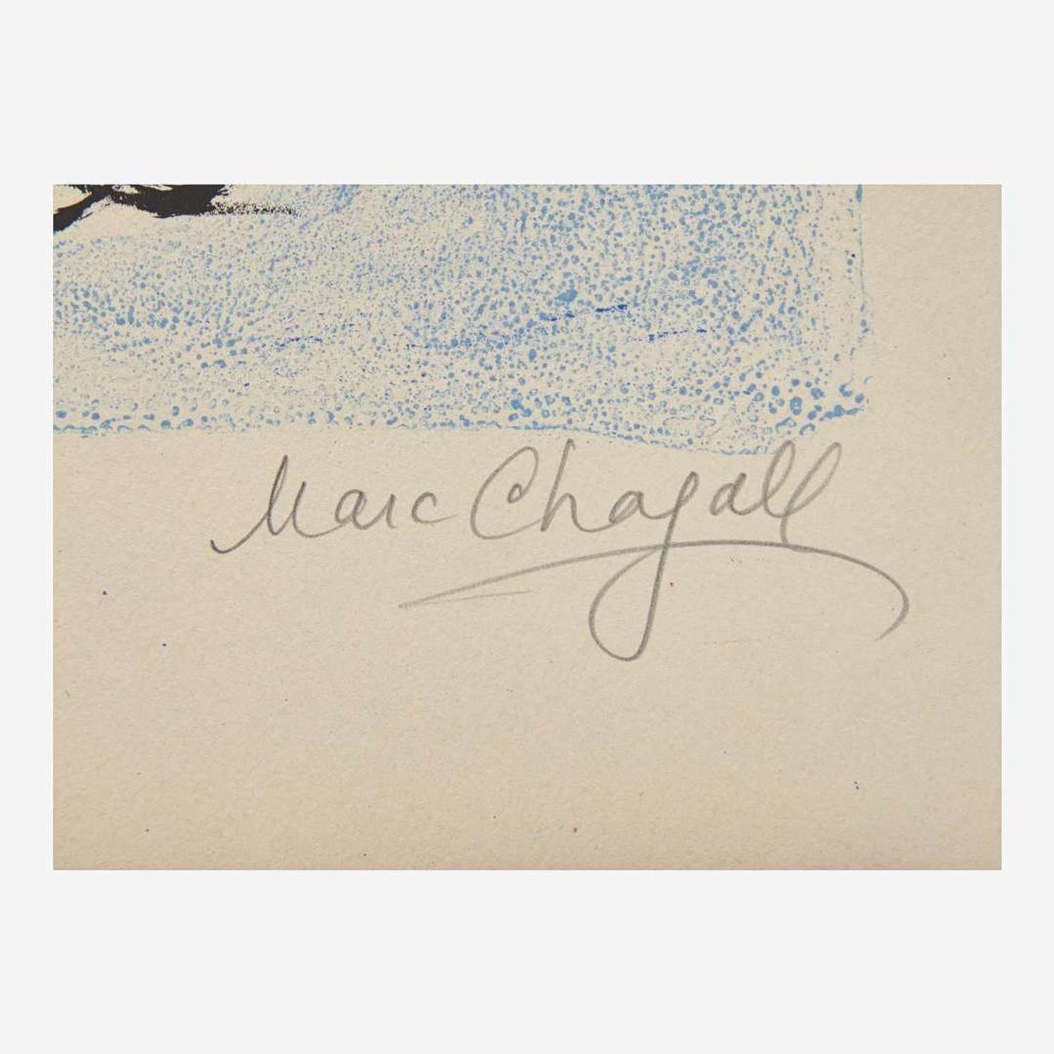 Marc Chagall (French/Russian, 1887-1985) Bonjour sur Paris (from the Centennial Mourlot Portfolio)