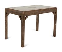 A Mid-Century Modern Silver Gilt Leaf Coffee Table Attributed to Max Kuehne — MID-2OTH CENTURY