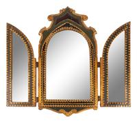 A Continental Painted Altar Triptych
