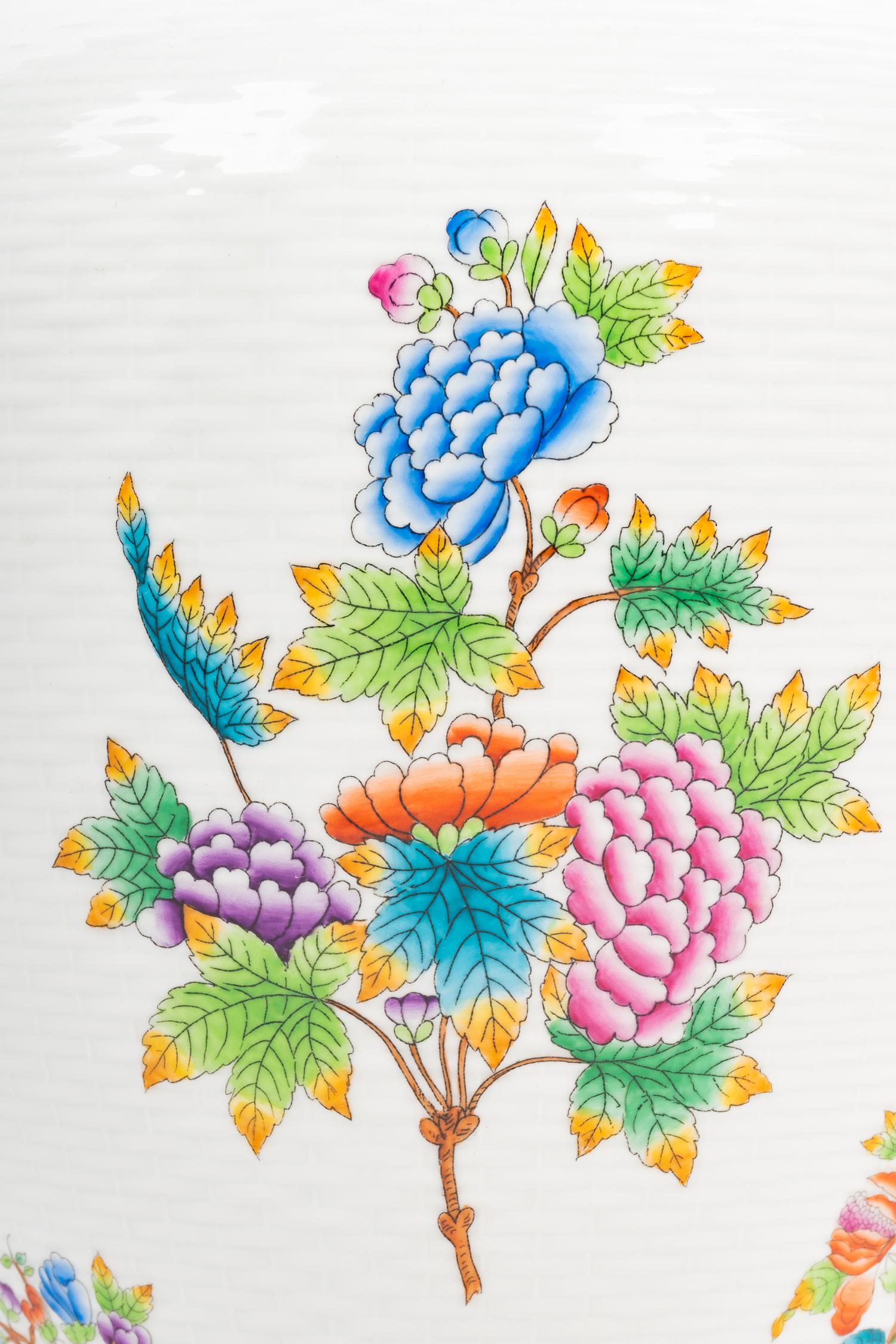 A Large Herend Queen Victoria Porcelain Vase