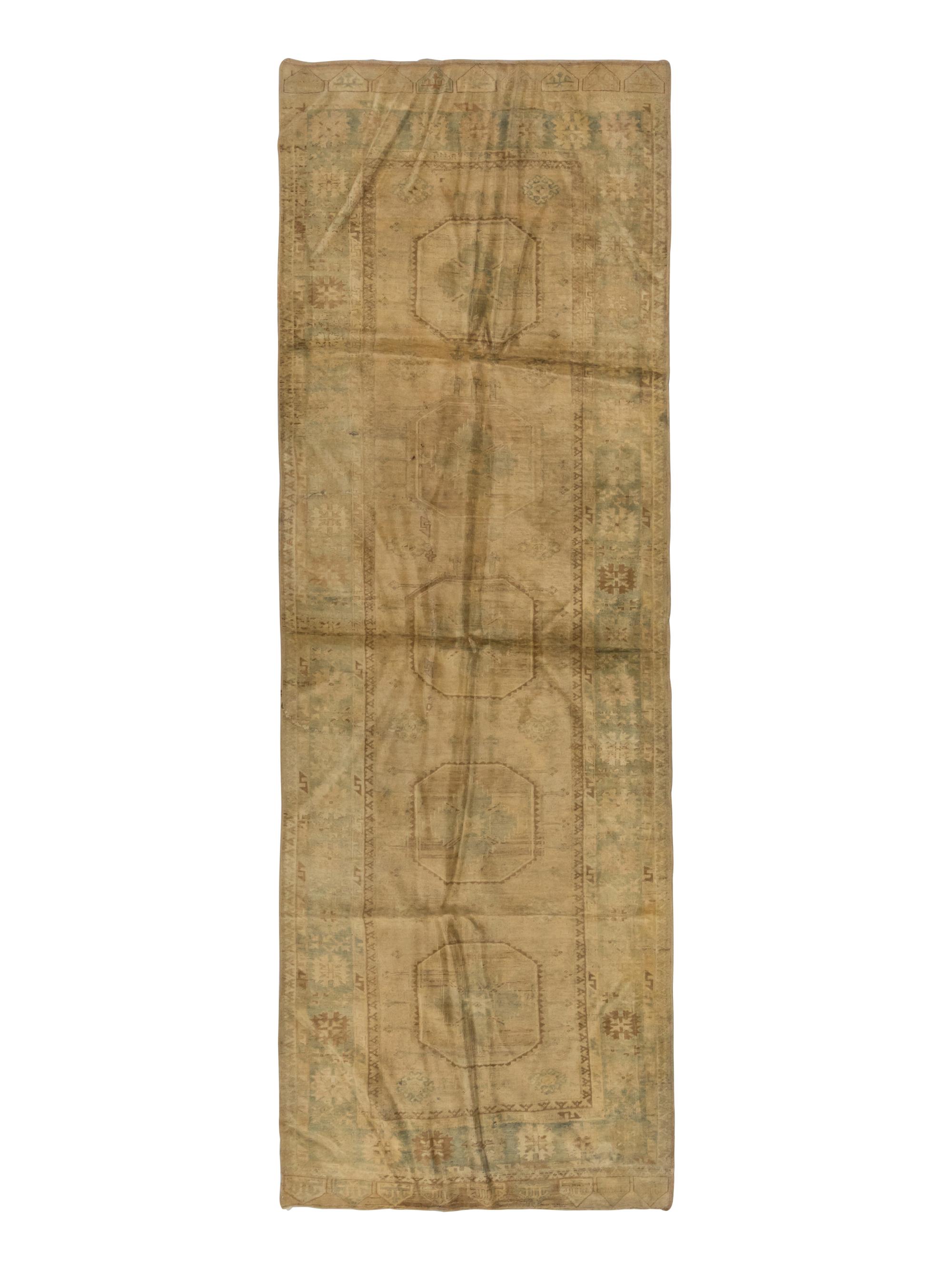 An Oushak Corridor Carpet