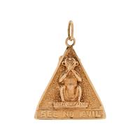 YELLOW GOLD 'THREE WISE MONKEYS' CHARM