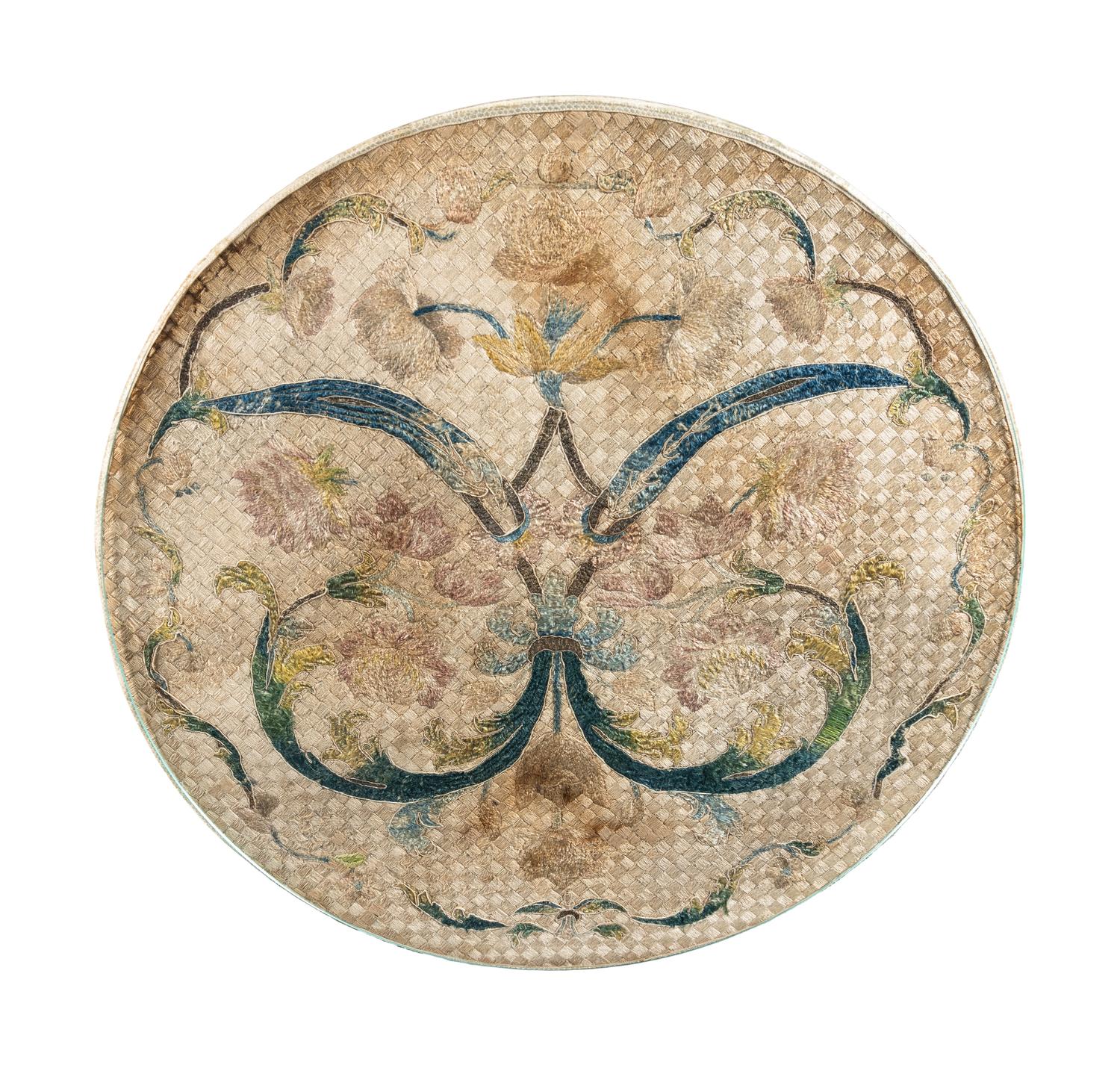 A French Table with an Embroidered Top