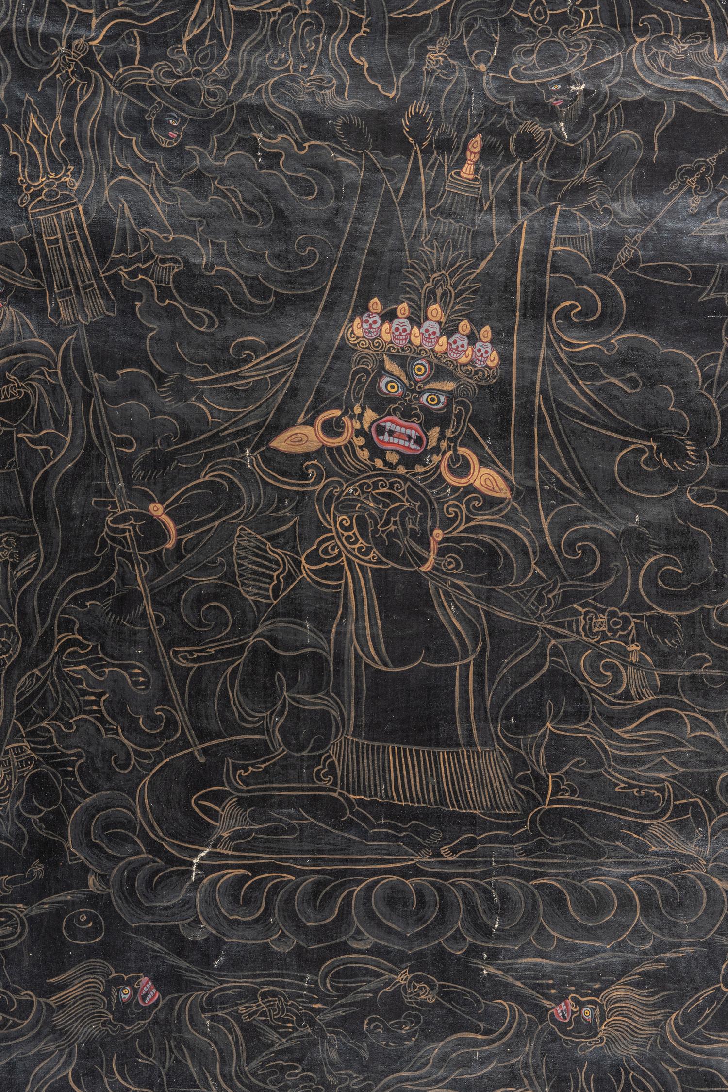 A Tibetan Thangka of Jambhala
