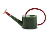 A Carved Jade, Guilloche Enamel and Diamond-Mounted Watering Can