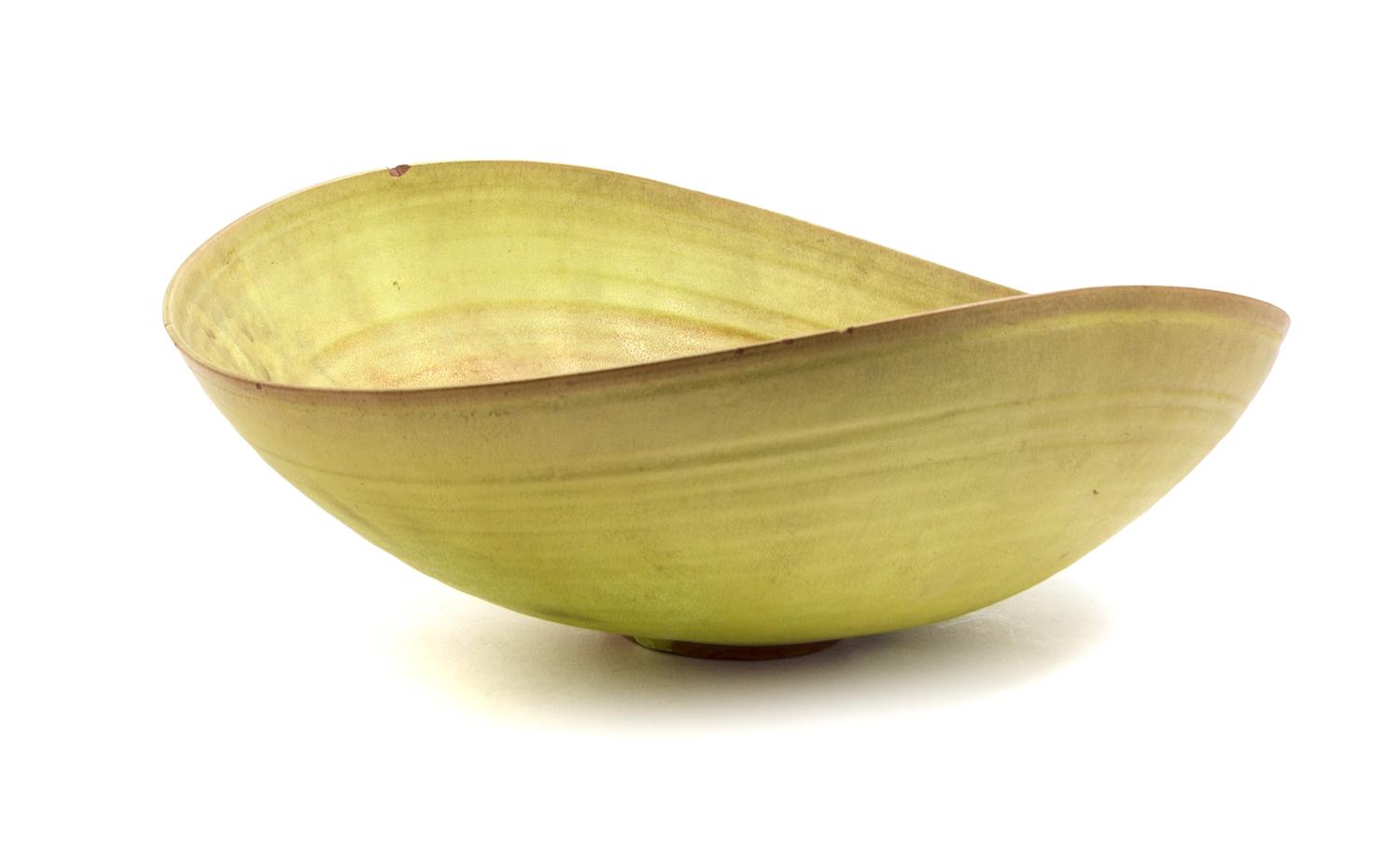 An American Studio Ceramic Bowl, Otto and Gertrude Natzler Width 13 inches.
