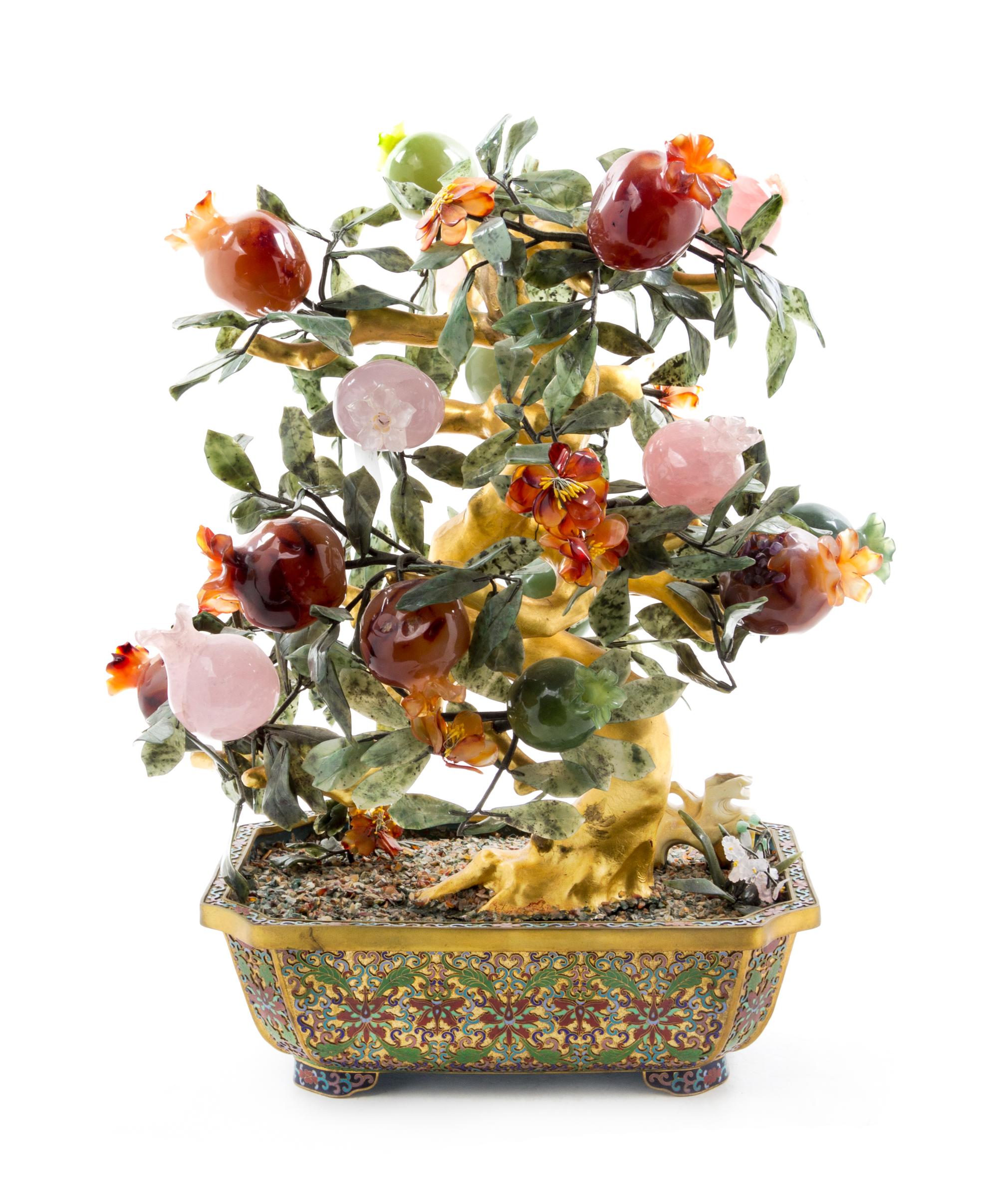 A Hardstone Model of a Tree Height 21 inches.
