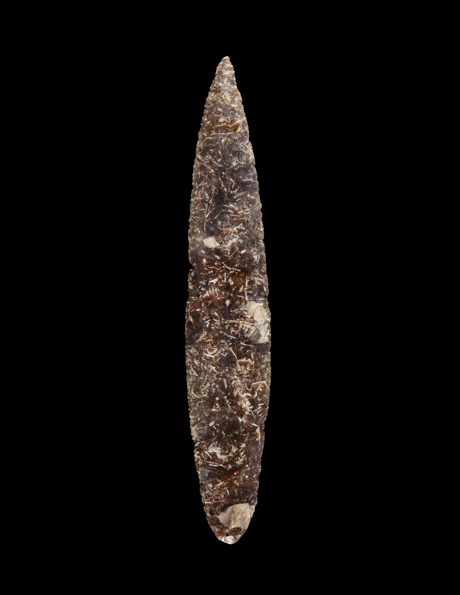 A Neolithic Flint Dagger with Fossil Inclusions