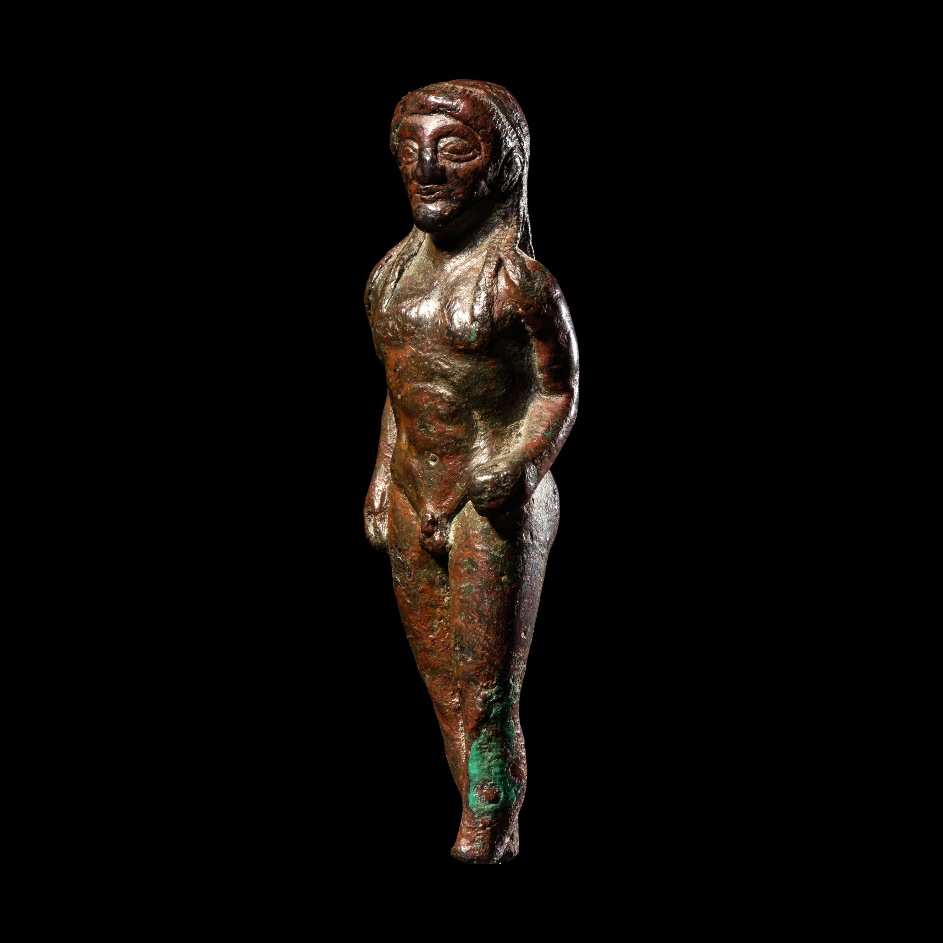 A Greek Bronze Kouros