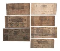 [CONFEDERATE - CURRENCY]. A variety of Louisiana notes, including: