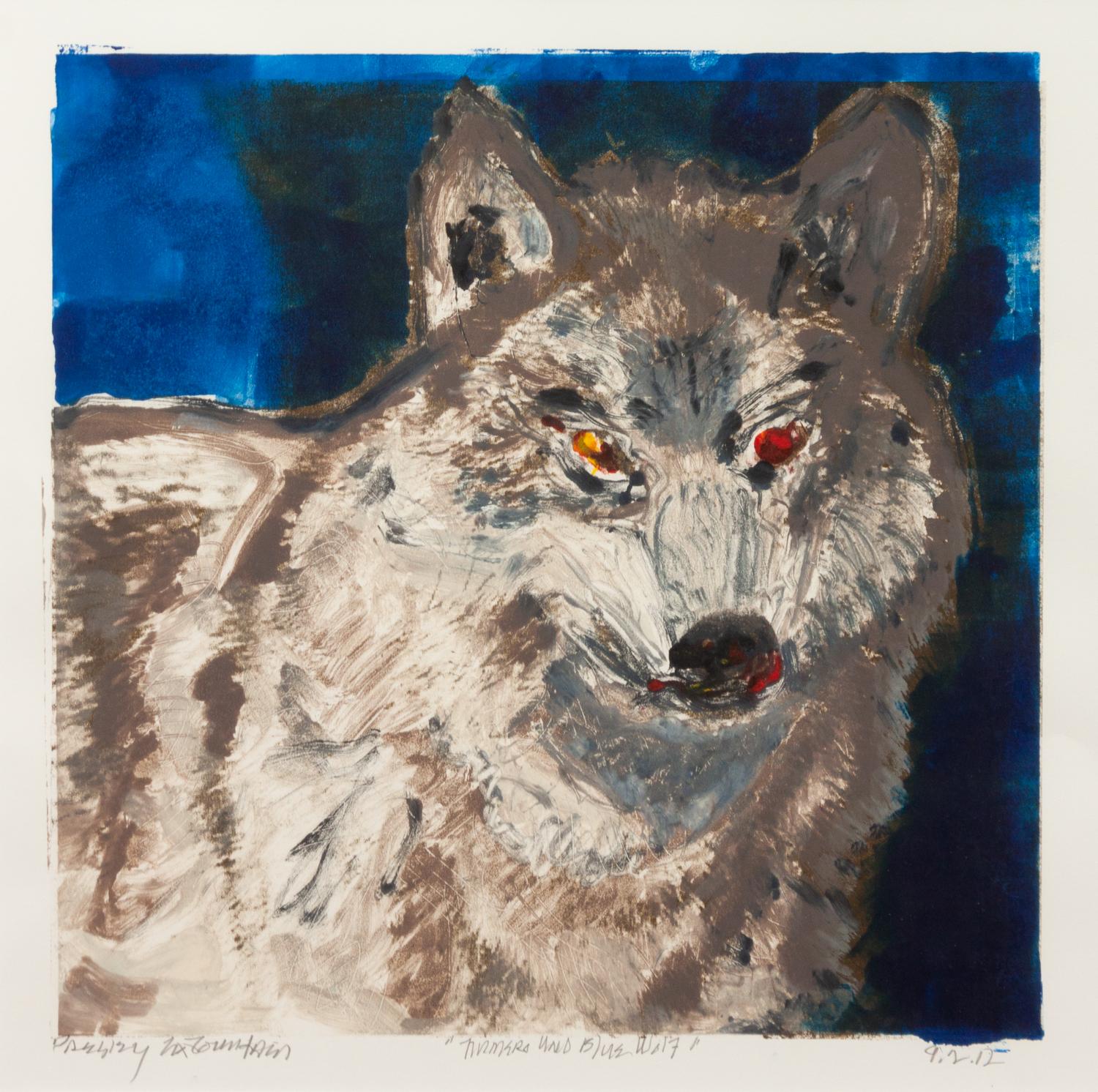 Two Works: Armers and Blue Wolf, 2012; Full-Moon Glow , 2012