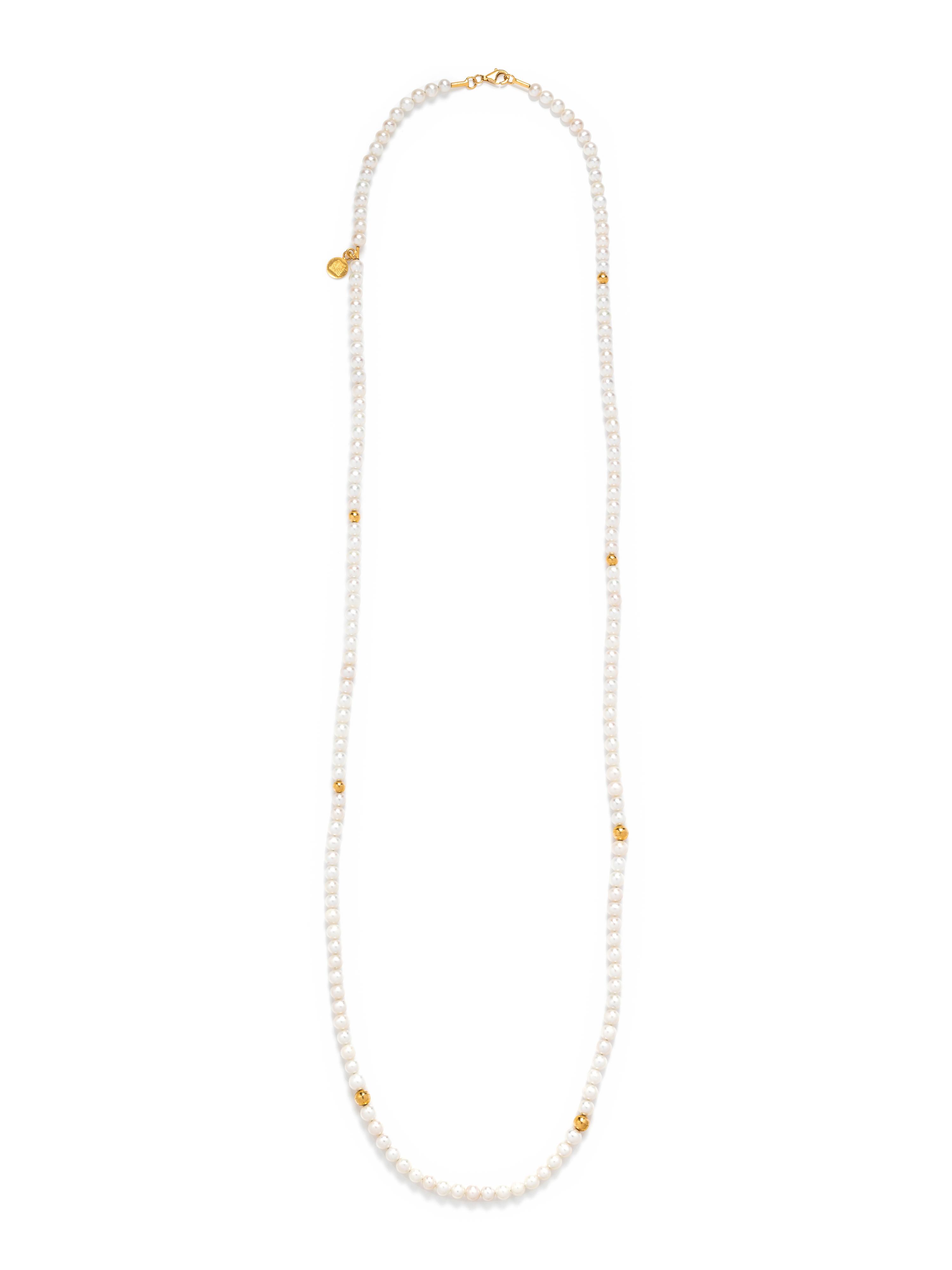 GURHAN, YELLOW GOLD AND CULTURED PEARL NECKLACE
