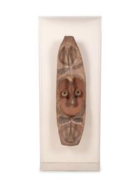 A New Guinea Painted Mask in an Acrylic Frame