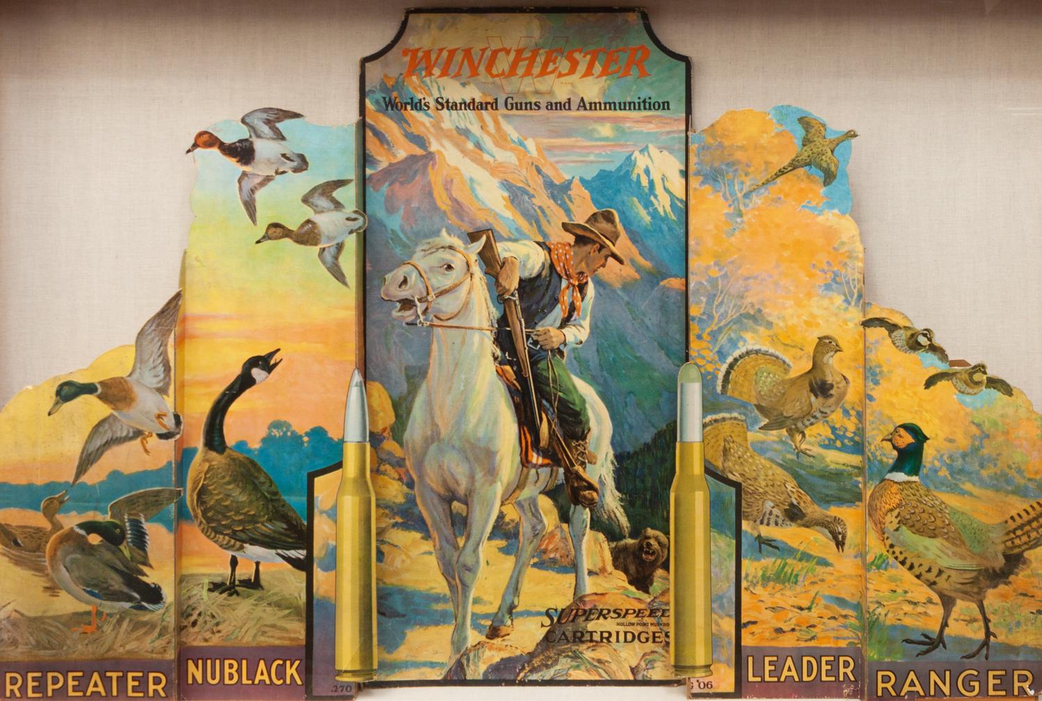Winchester Ammunition Advertising Cardboard Display