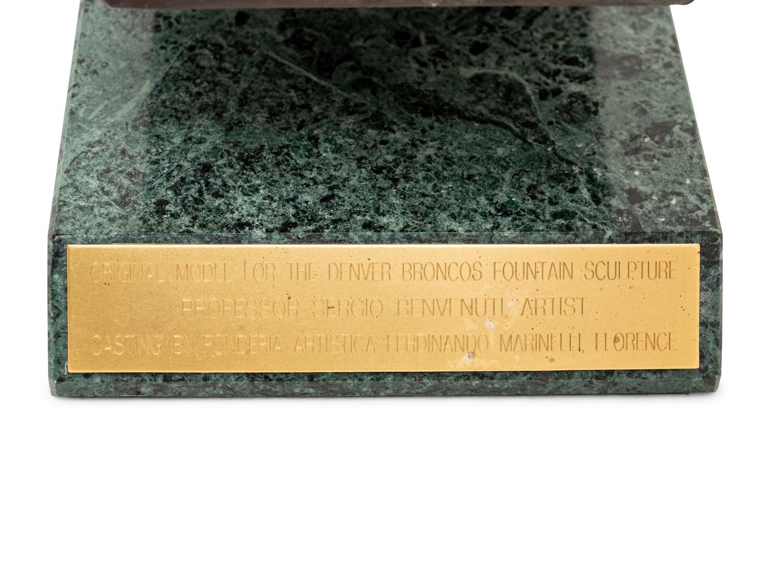 Bronze Model For Denver Broncos Fountain