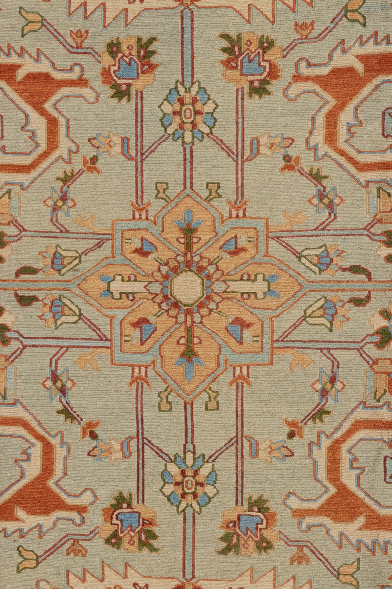 A Serapi Design Flatweave Rug