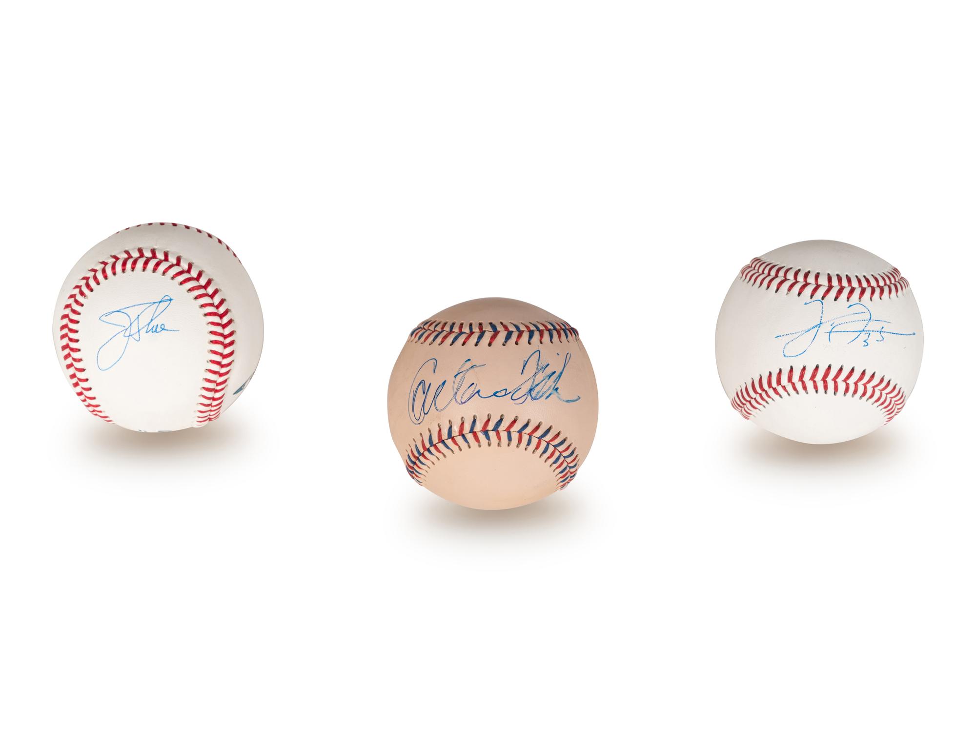 A Group of Three Chicago White Sox Hall of Fame Signed Autograph Baseballs (Beckett Authentication Services BAS Certified),