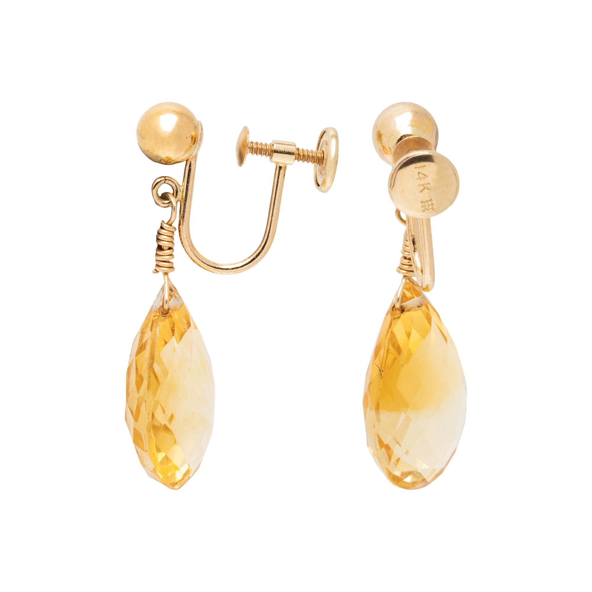COLLECTION OF YELLOW GOLD AND CITRINE JEWELRY