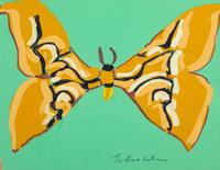 Yellow Butterfly on Green
