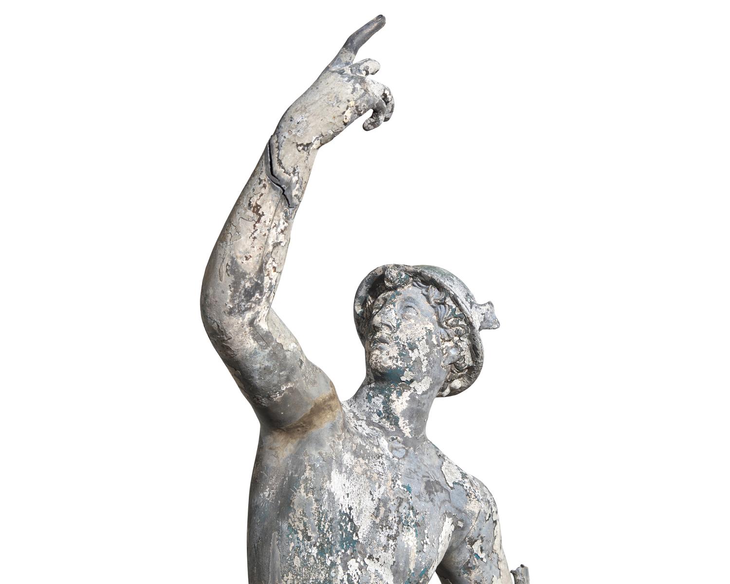 After Giambologna (Italian, 1524-1608), A Cast Zinc Statue of Mercury
