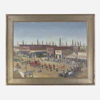 John Philip Falter (American, 1910-1982) Armistice Day Parade of 1922, Mexia, Texas