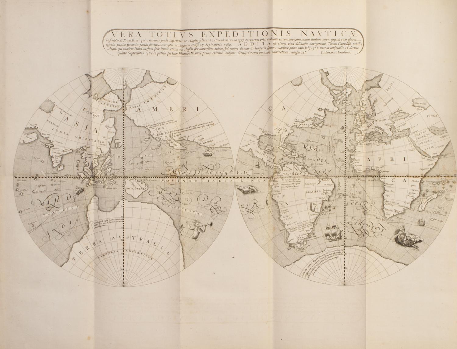 DRAKE, SIR FRANCIS. The World Encompassed by Sir Francis Drake... London, 1854. First edition.