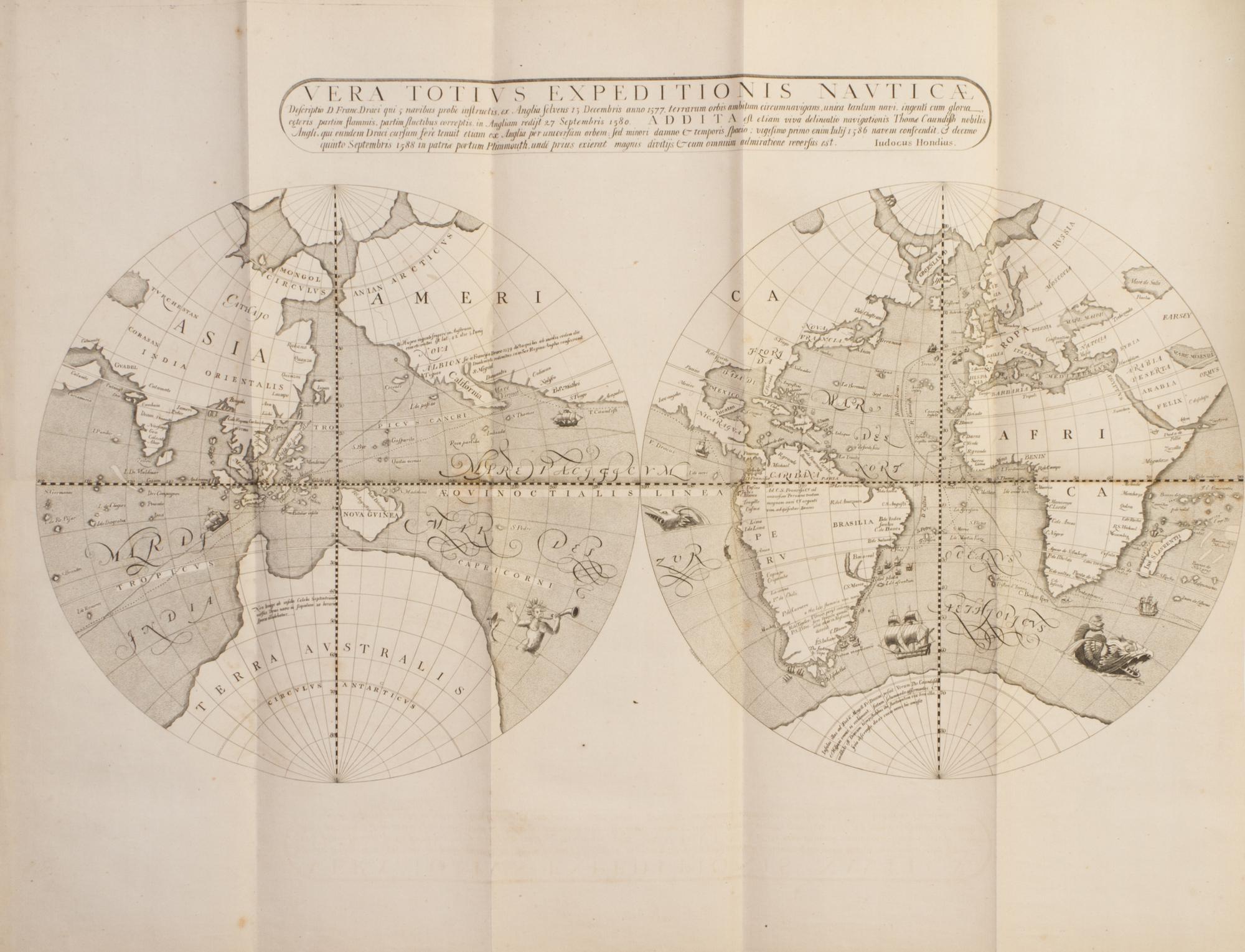 DRAKE, SIR FRANCIS. The World Encompassed by Sir Francis Drake... London, 1854. First edition.