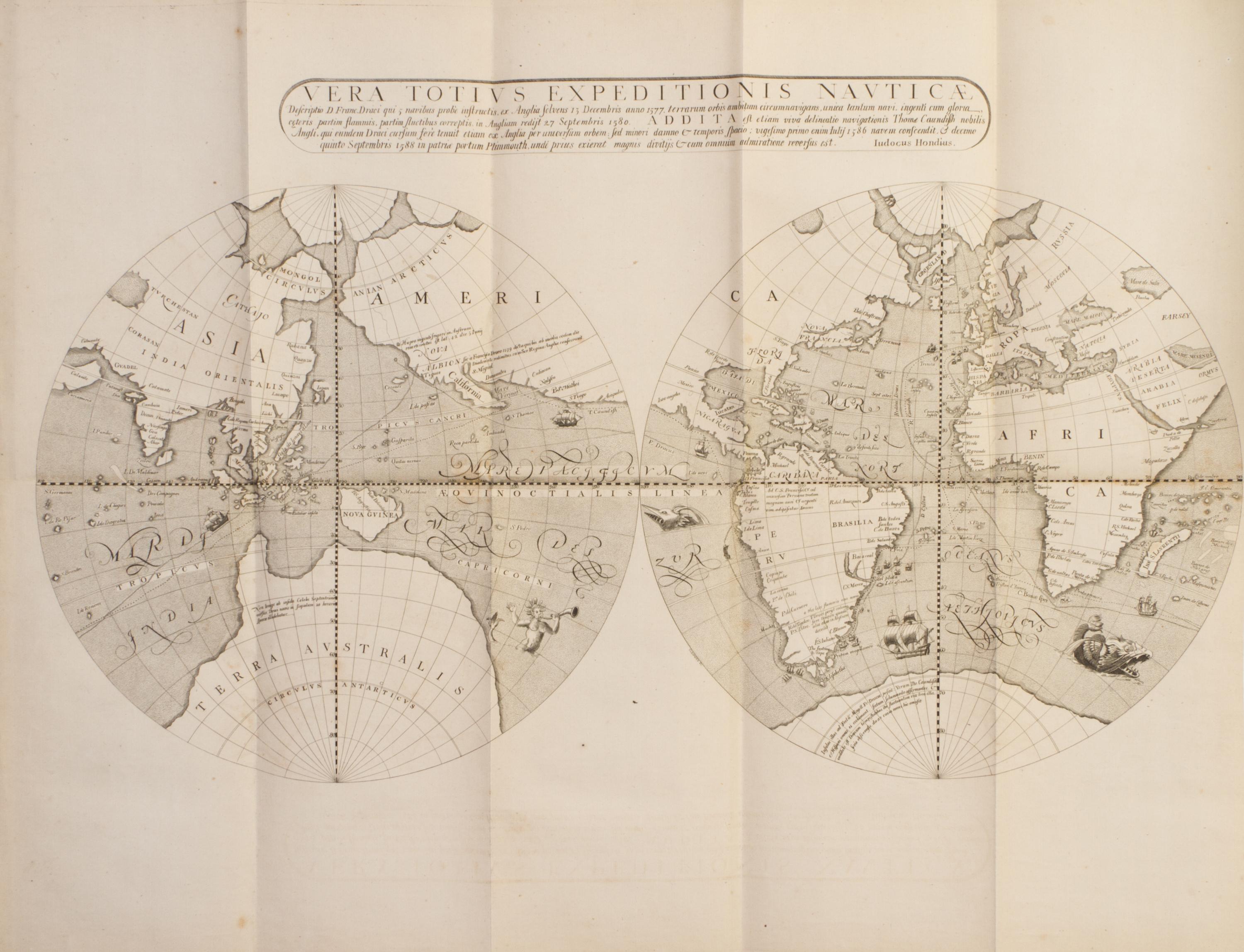 DRAKE, SIR FRANCIS. The World Encompassed by Sir Francis Drake... London, 1854. First edition.