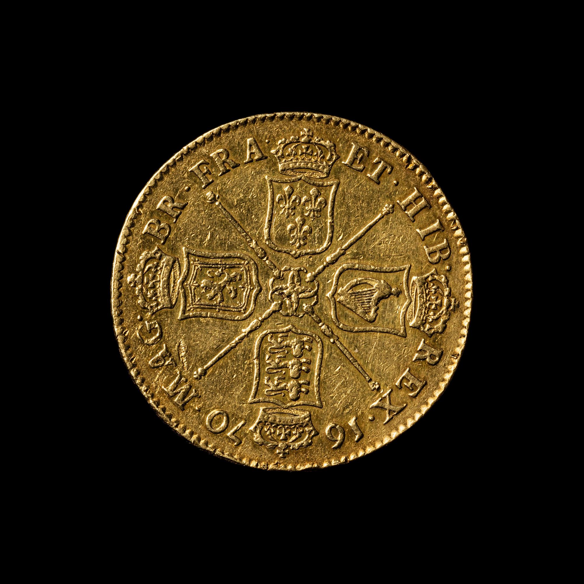 [ENGLAND] A 1670 Charles II Five-Guinea Gold Coin