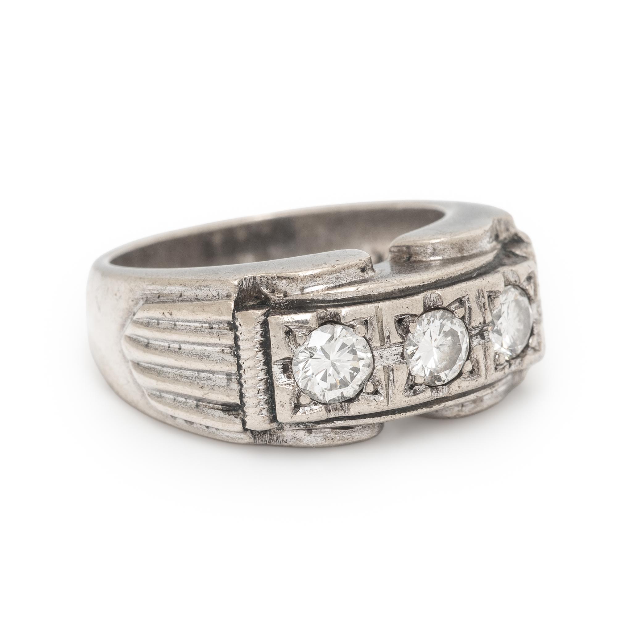 Diamond and White Gold Ring