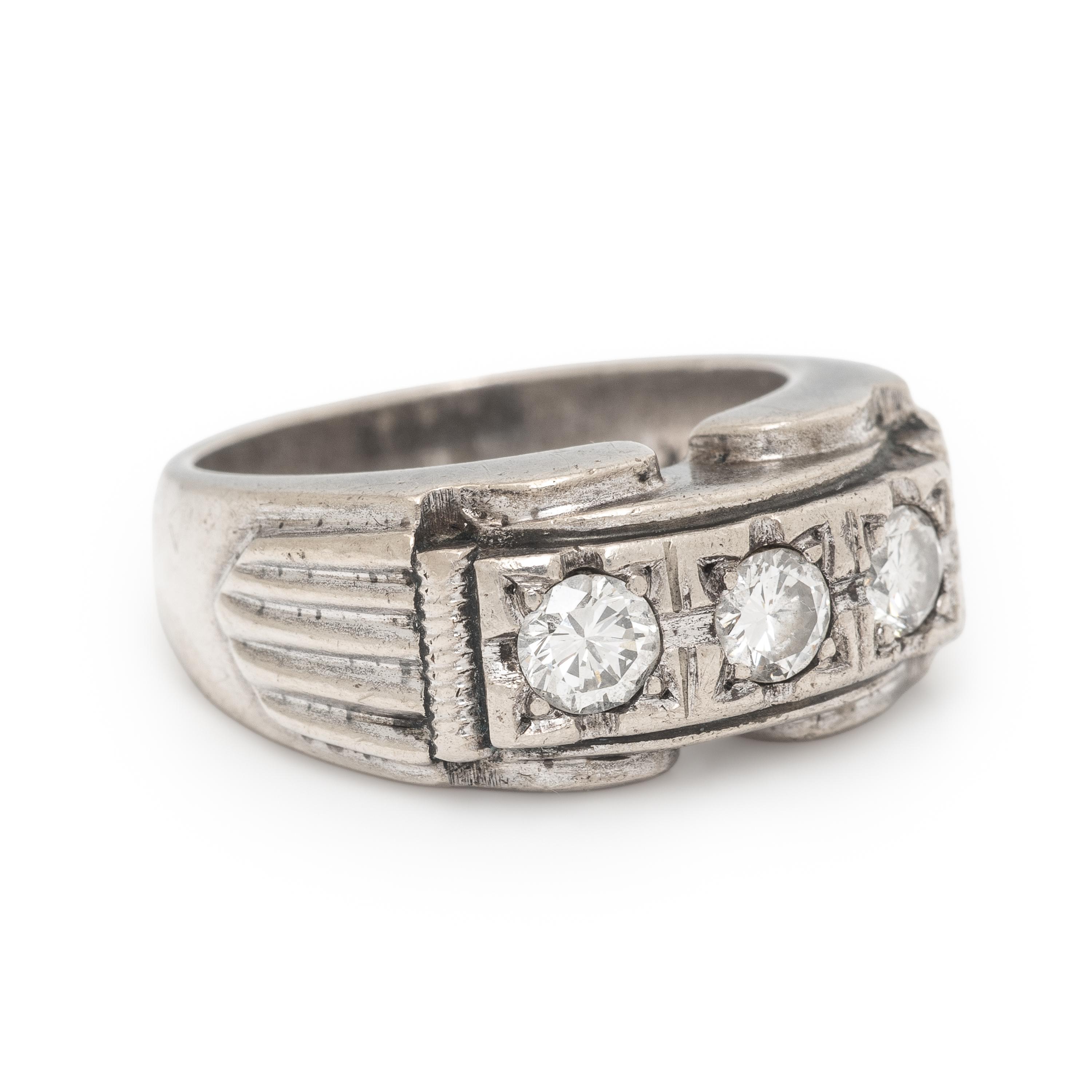 Diamond and White Gold Ring