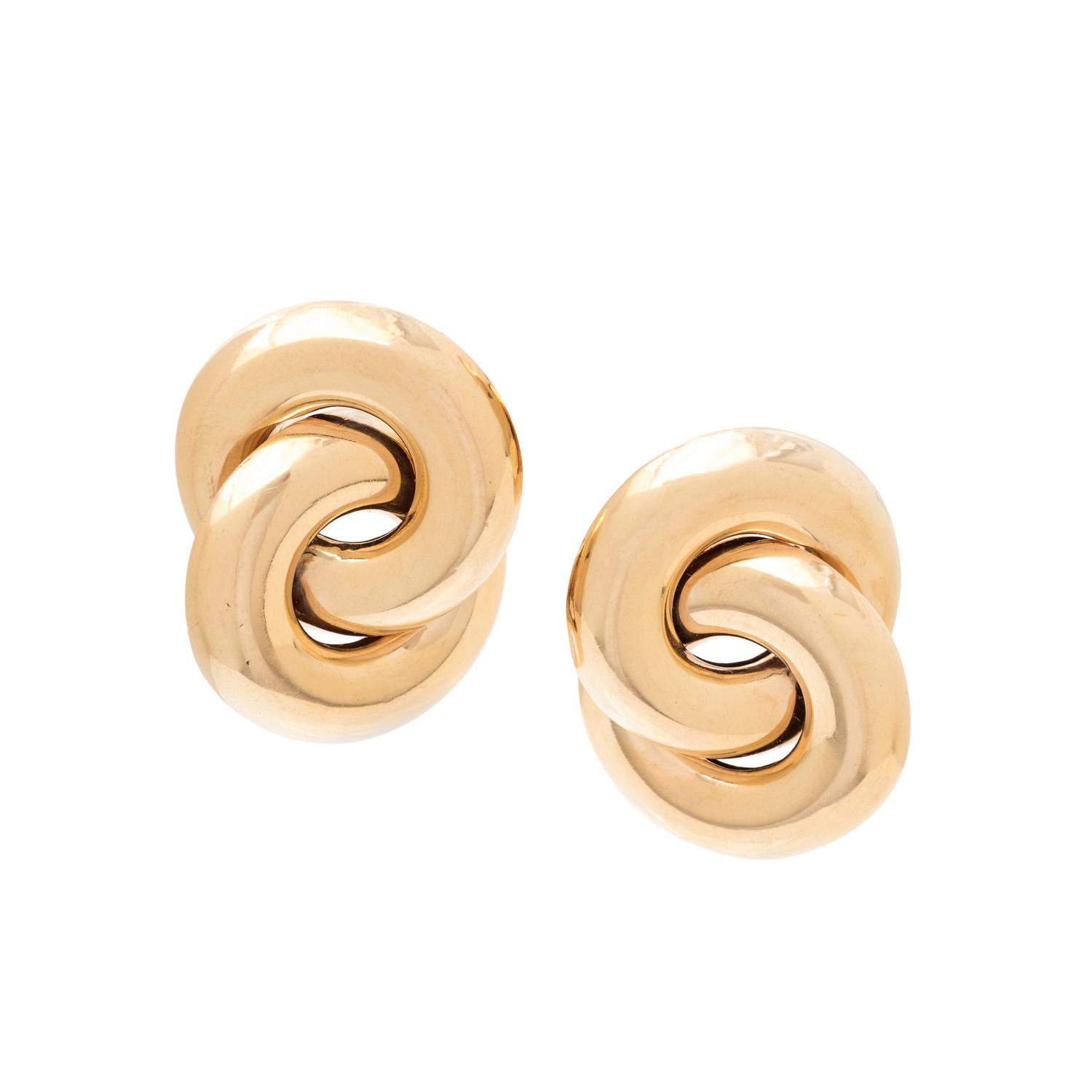 YELLOW GOLD EARCLIPS