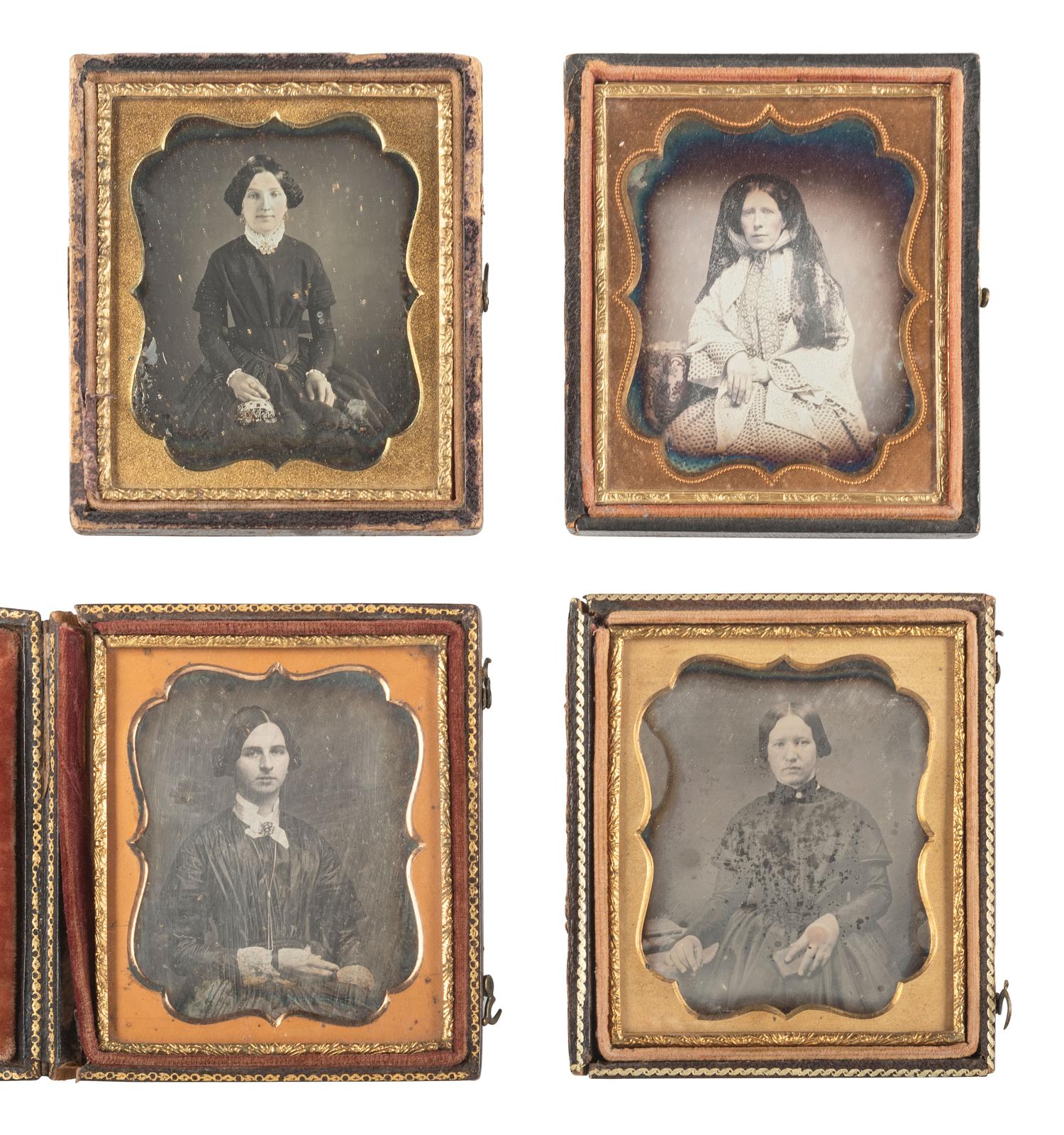 [EARLY PHOTOGRAPHY]. 30 sixth plate daguerreotypes of lovely ladies.