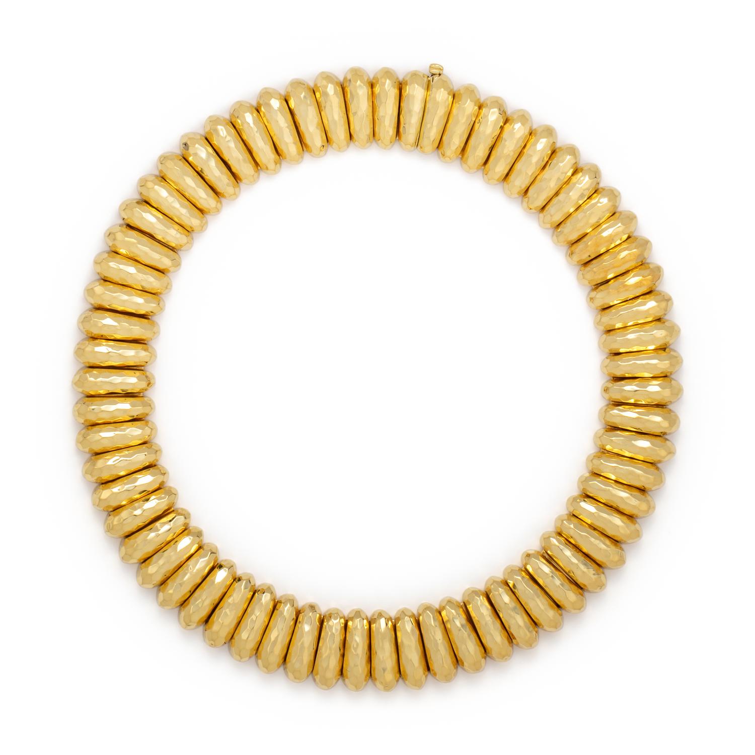 HENRY DUNAY, YELLOW GOLD COLLAR NECKLACE